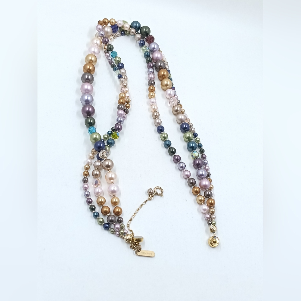 Holly Yashi Faux Pearl & Crystal Beaded Necklace